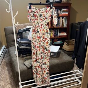 Floral Off-Shoulder Maxi Dress